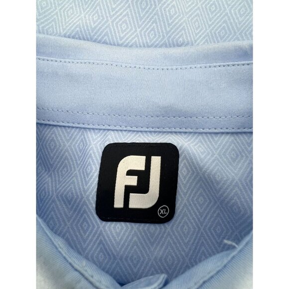 FootJoy XL ProDry Performance Golf Polo Shirt Light Blue RFGC Logo - Picture 2 of 11